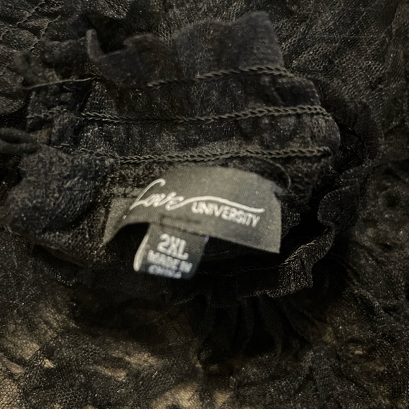 Floral whimsical Whimsigoth mesh lacebubble ballon sleeve Gothic goth blouse 2XL - Picture 6 of 7